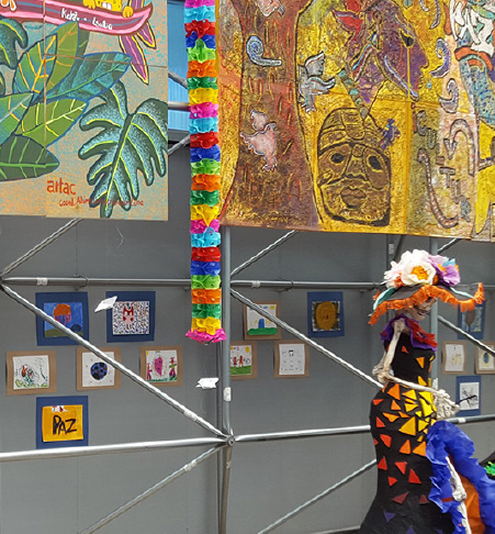 Detalle mural V Foro Internacional de la UNESCO