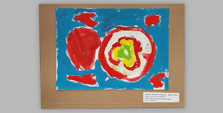 Obra niño mural V Foro Internacional de la UNESCO